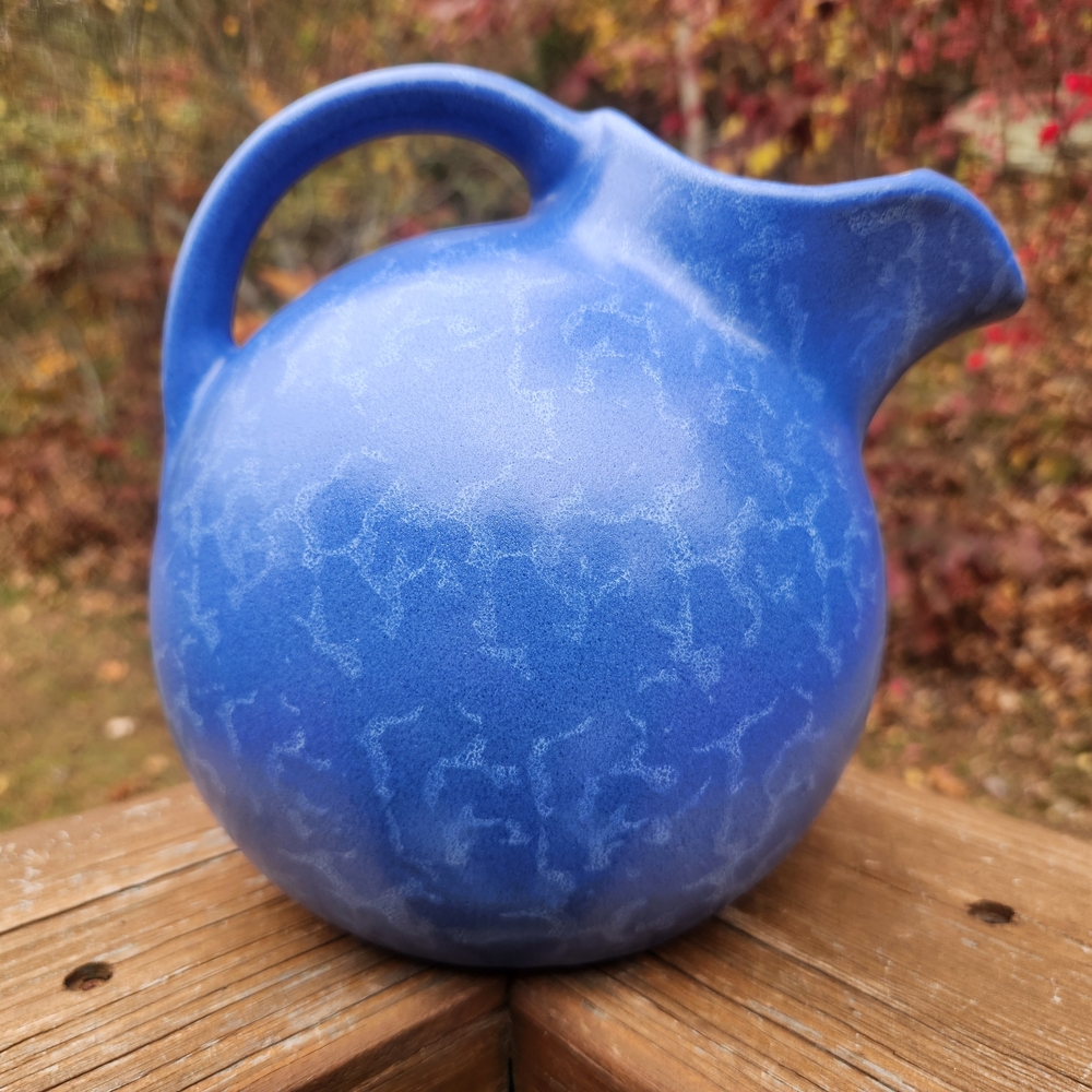 Vintage Rumrill Pottery By Red Wing Dutch Blue Ball Pitcher 1932-1937